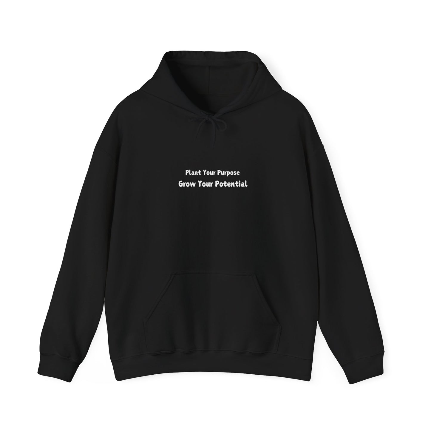 Inspirational Unisex Hooded Sweatshirt - 'Plant Your Purpose, Grow Your Potential'